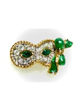 Swarovski SCS Masquerade Trilogy Pin | Pick Your Color | Red Green Yellow Signed